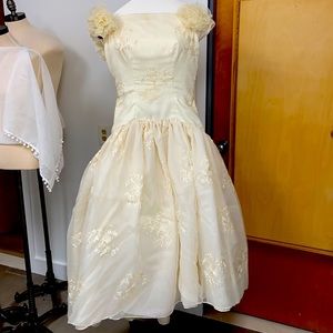 Vintage tea length wedding gown
